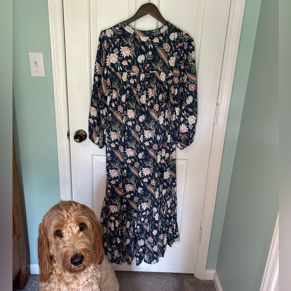Anthropologie dRA Blue Floral Boho Messie Dress - Size Medium - Picture 10 of 10